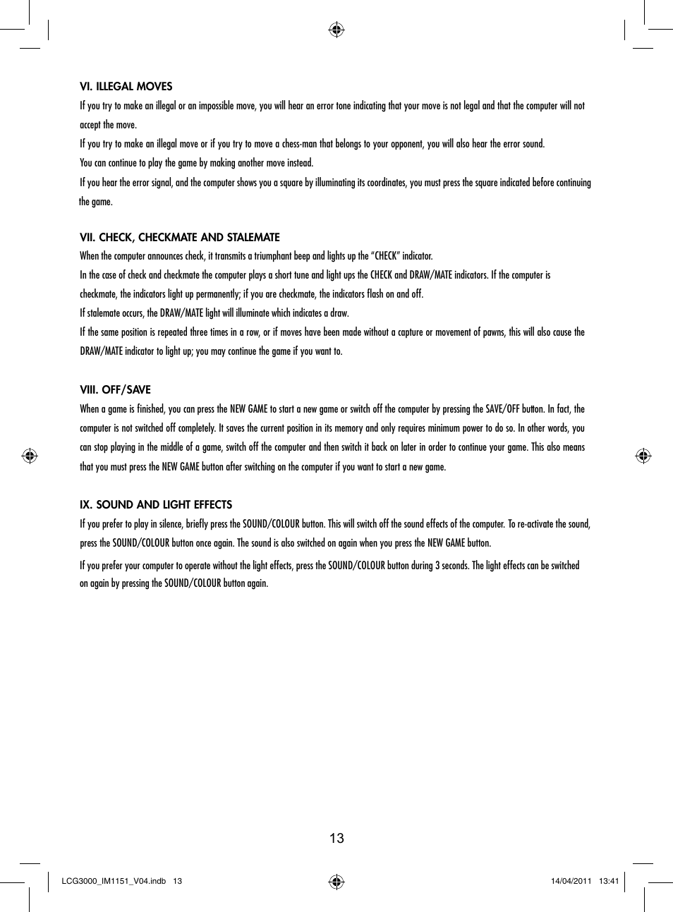 Lexibook LCG3000 User Manual | Page 14 / 77