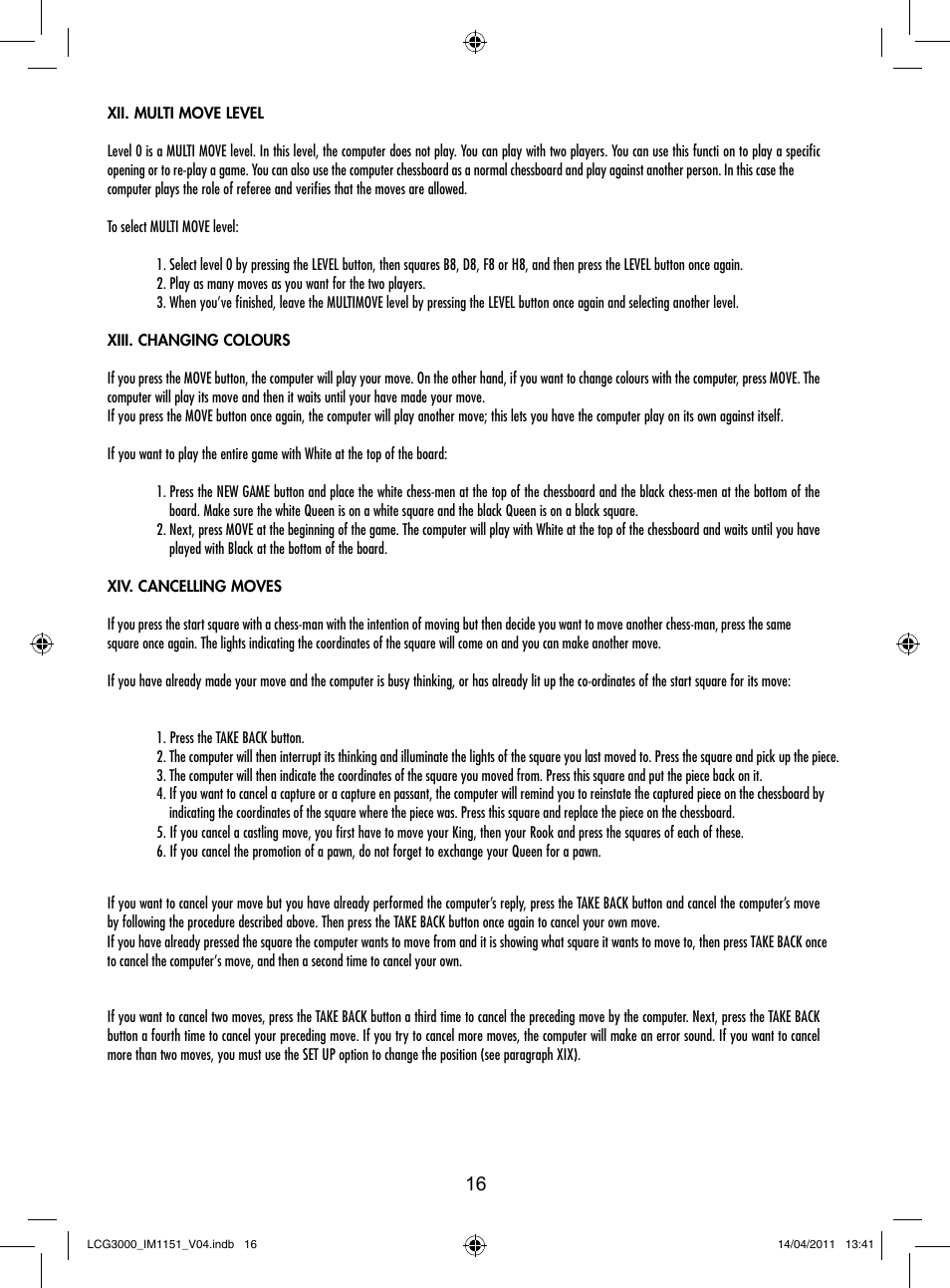 Lexibook LCG3000 User Manual | Page 17 / 77