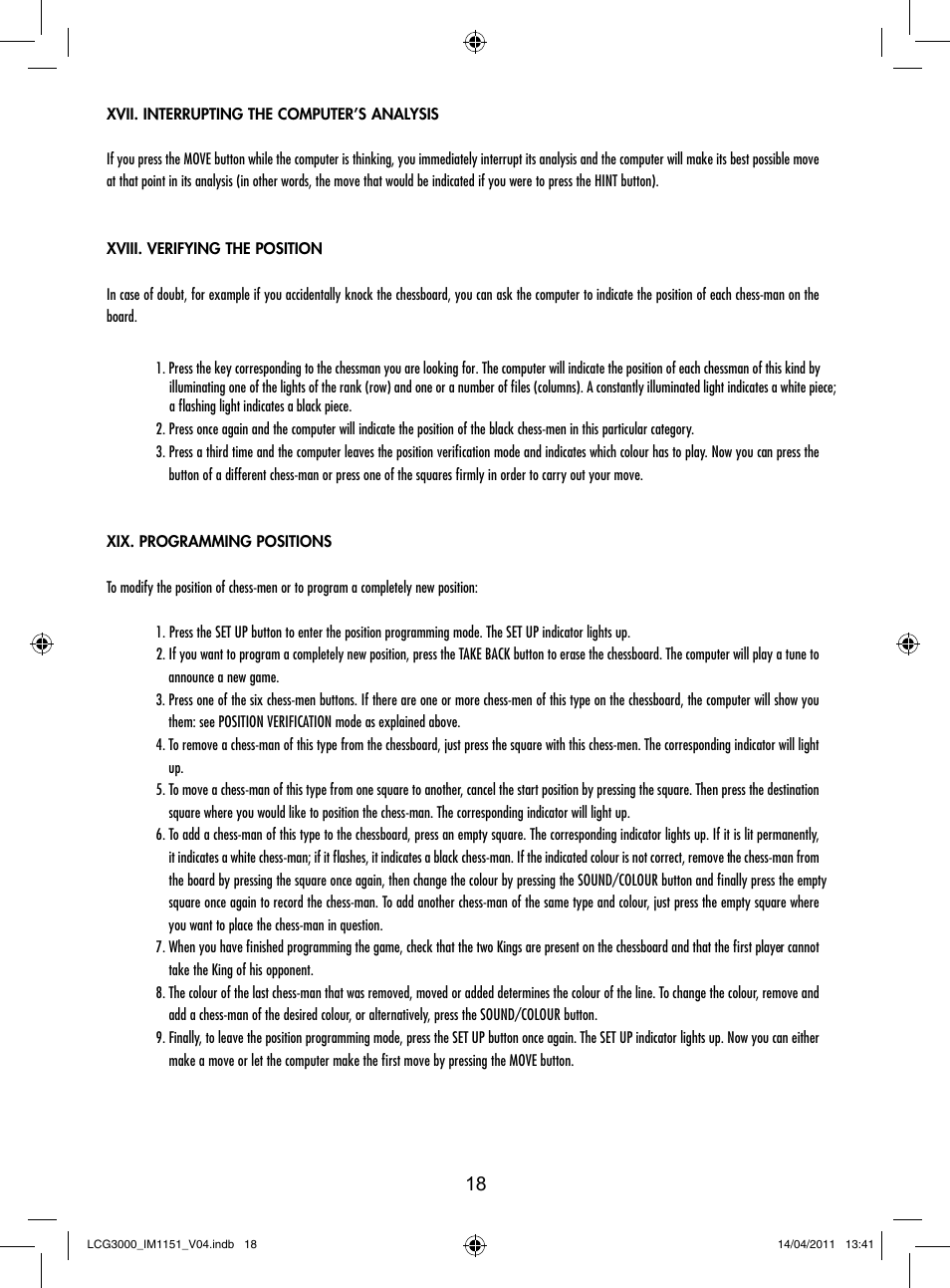 Lexibook LCG3000 User Manual | Page 19 / 77