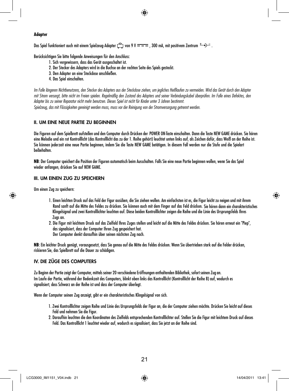 Lexibook LCG3000 User Manual | Page 22 / 77