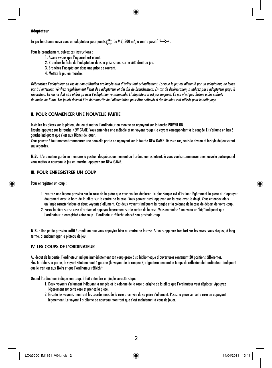 Lexibook LCG3000 User Manual | Page 3 / 77