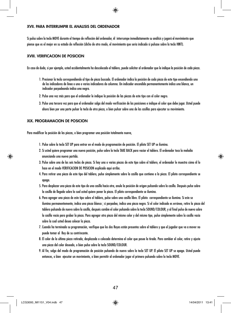 Lexibook LCG3000 User Manual | Page 48 / 77