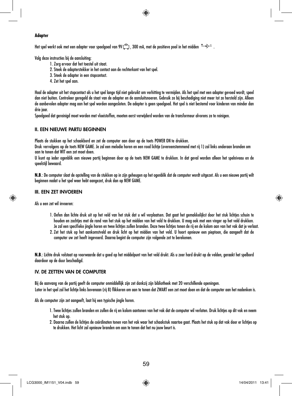 Lexibook LCG3000 User Manual | Page 60 / 77