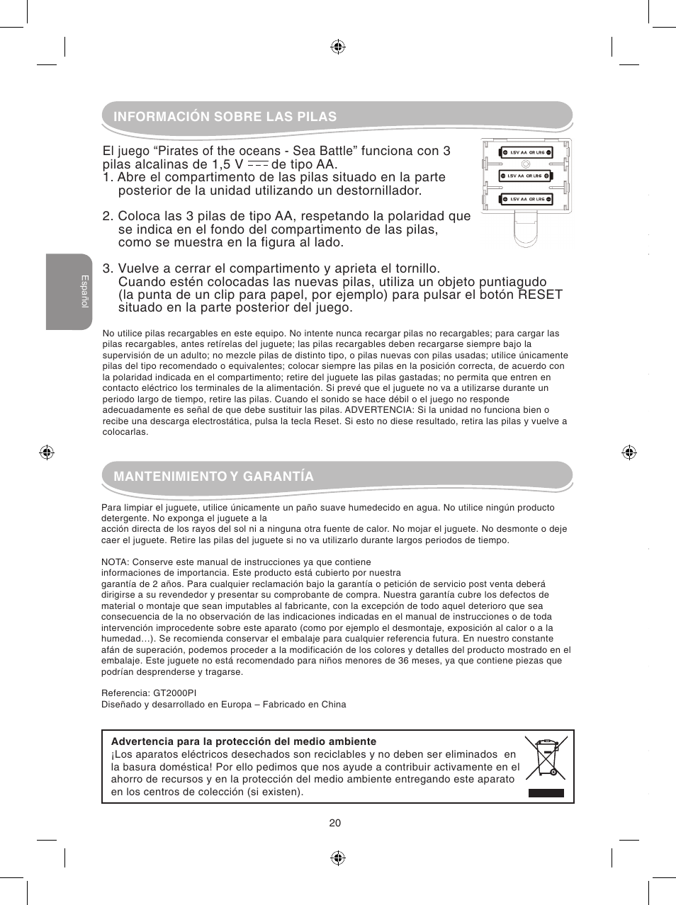 Lexibook GT2000PI User Manual | Page 20 / 51