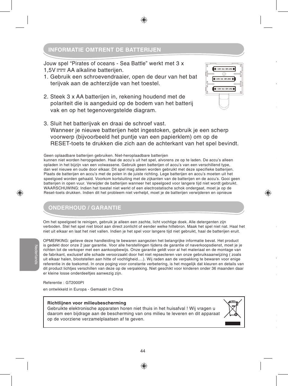 Lexibook GT2000PI User Manual | Page 44 / 51