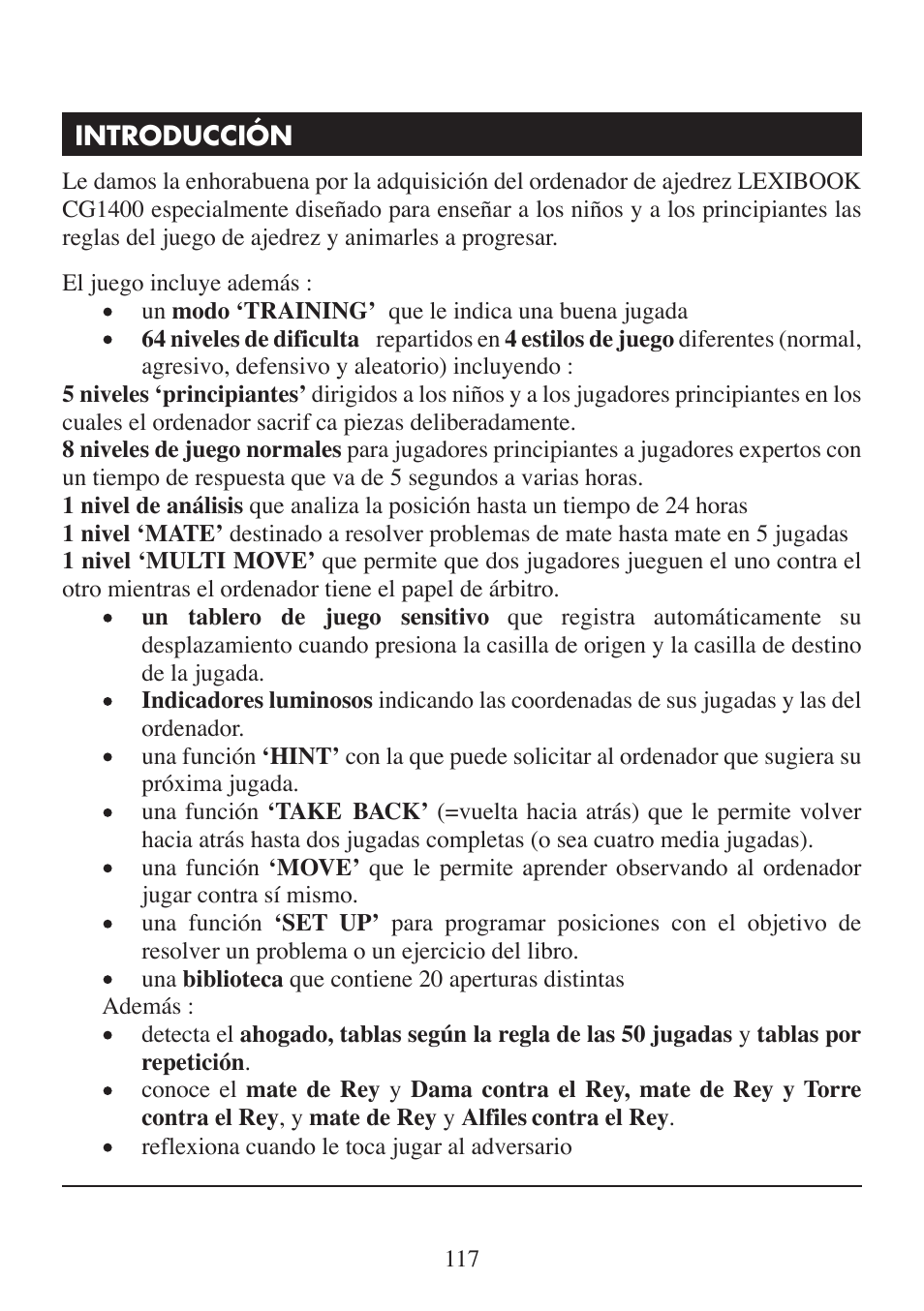 Lexibook CG1400 User Manual | Page 118 / 134