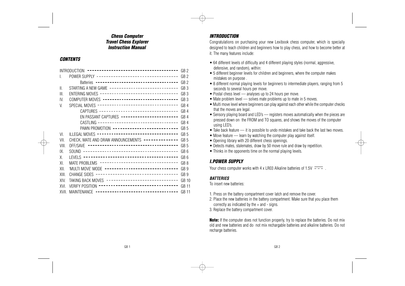 Lexibook LCG500 User Manual | Page 9 / 46