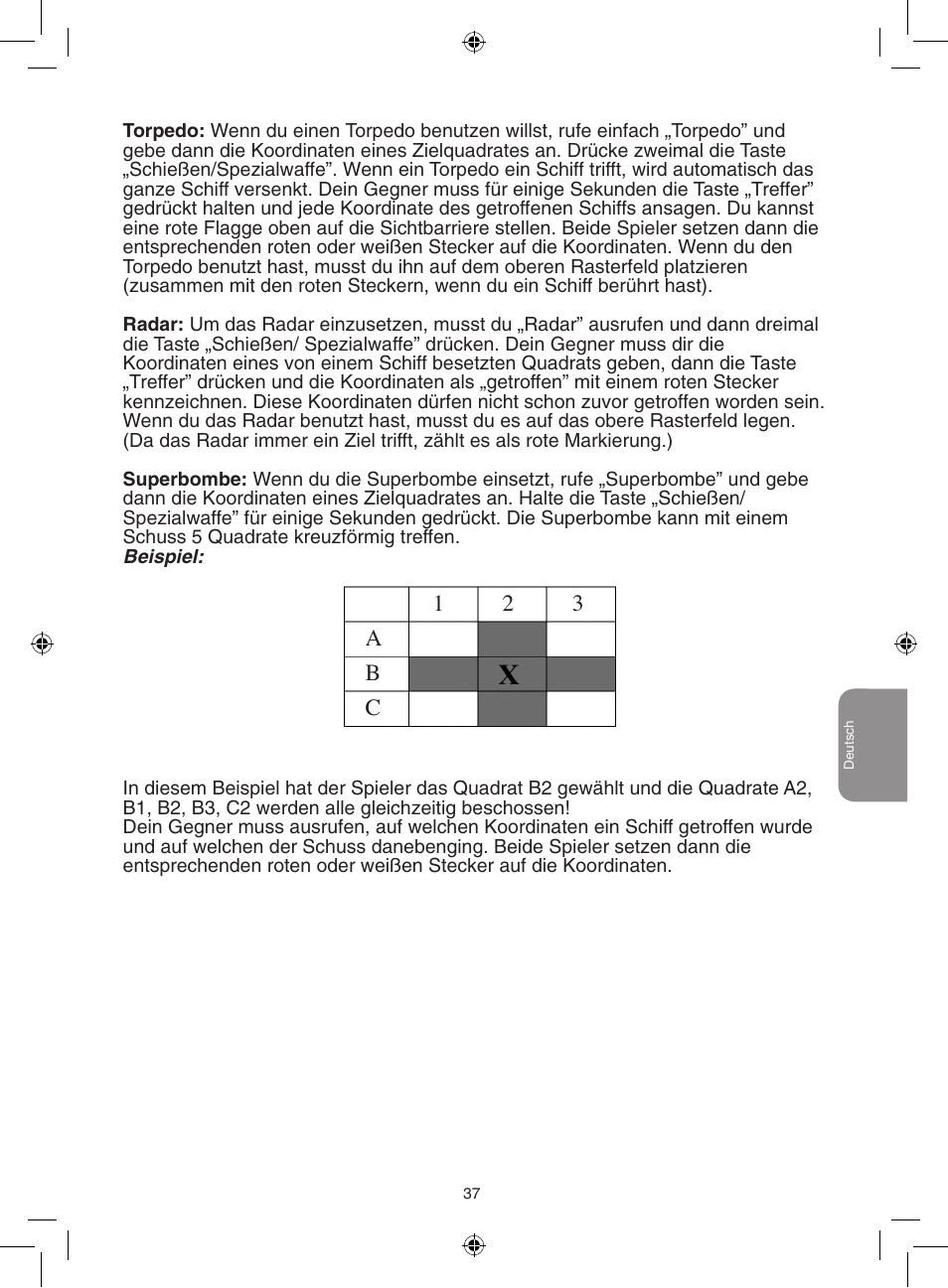 12 3 a b c | Lexibook GT2500 User Manual | Page 37 / 52