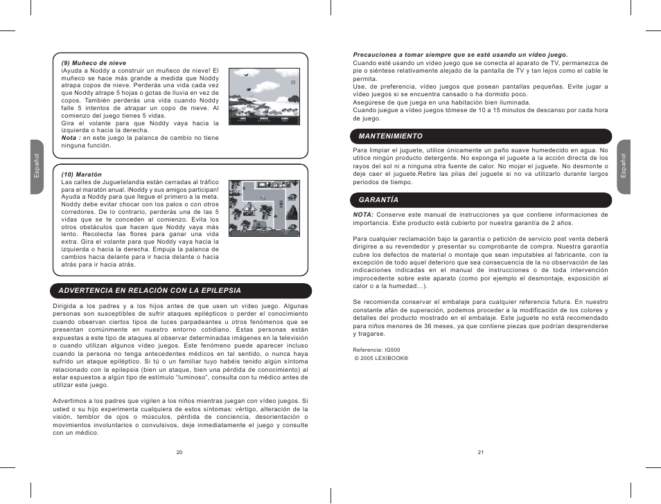 Es20_es21.pdf | Lexibook IG500 User Manual | Page 11 / 29