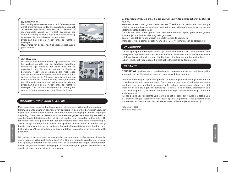 Nl48_nl49.pdf | Lexibook IG500 User Manual | Page 25 / 29