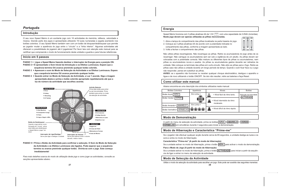 Pre ss to unlock, Português | Lexibook JG200 User Manual | Page 16 / 36