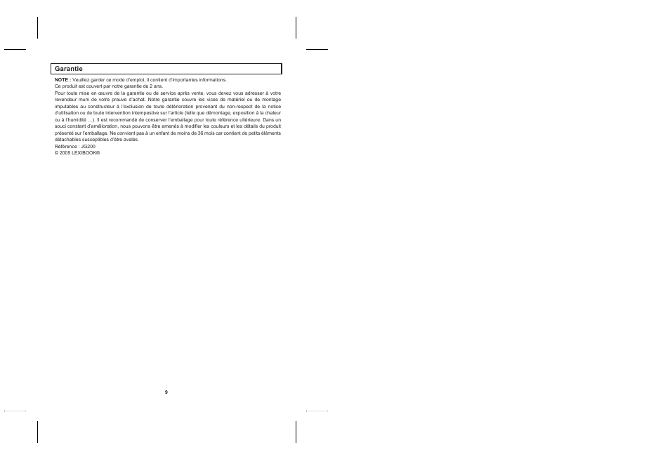Lexibook JG200 User Manual | Page 6 / 36