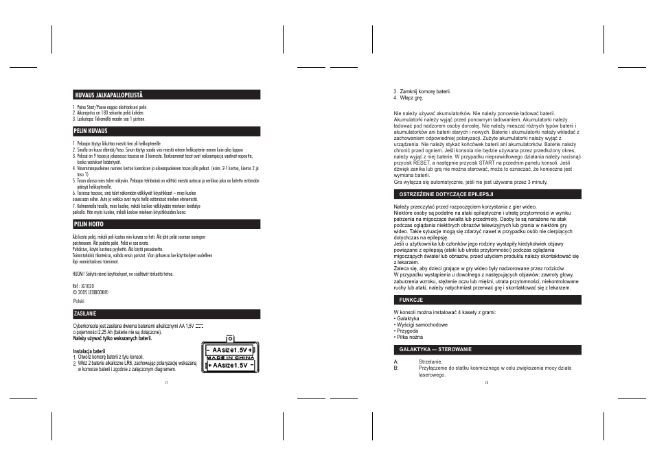 27_28.ai | Lexibook JG1020 User Manual | Page 15 / 19