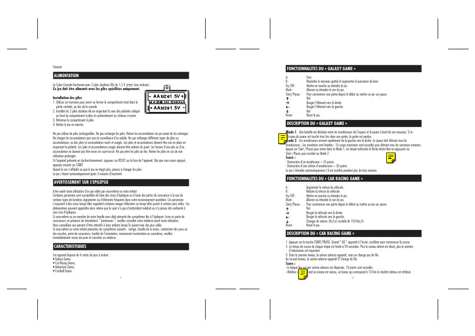 1_2.ai | Lexibook JG1020 User Manual | Page 2 / 19