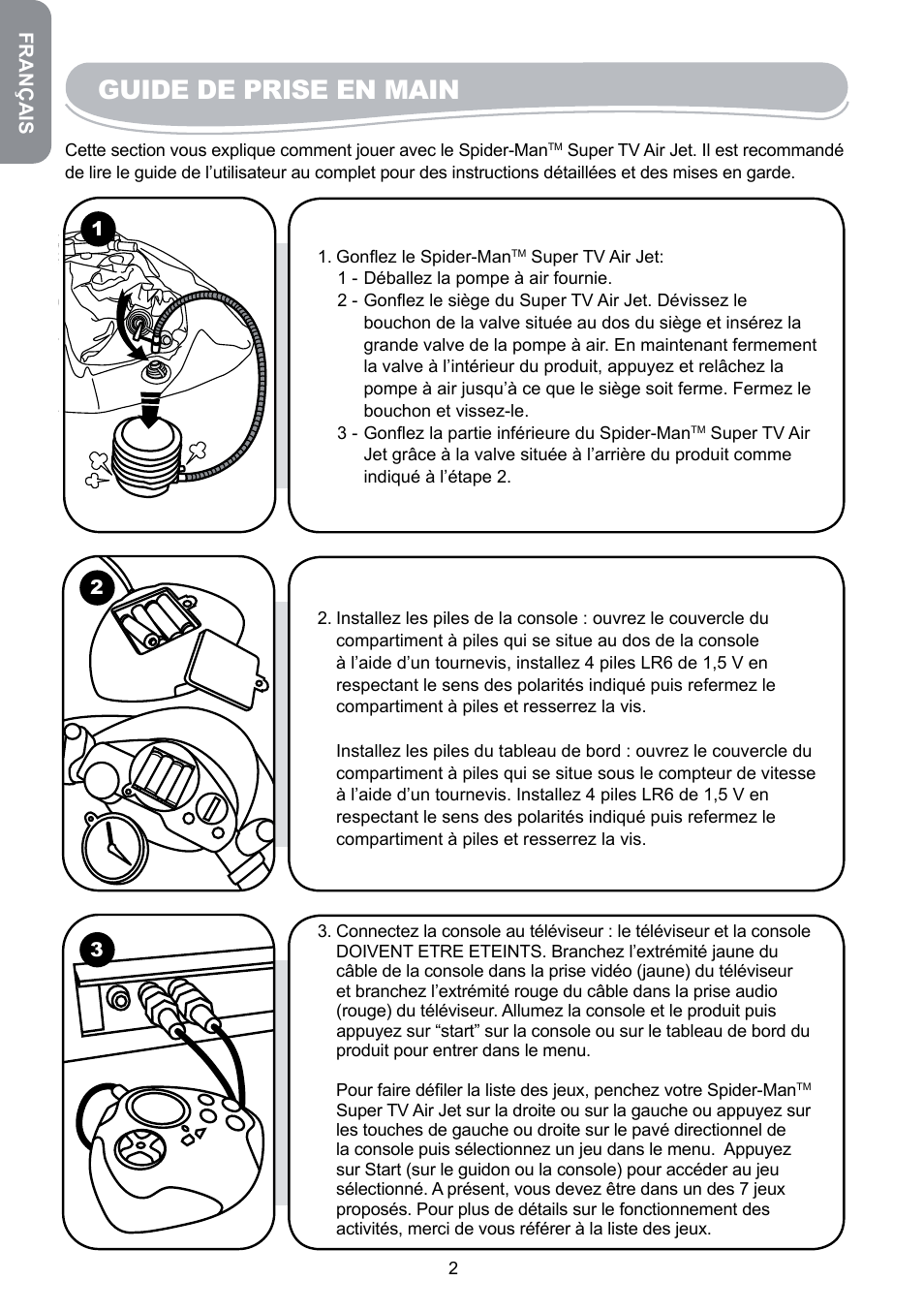 Guide de prise en main | Lexibook JG6000SP User Manual | Page 2 / 86