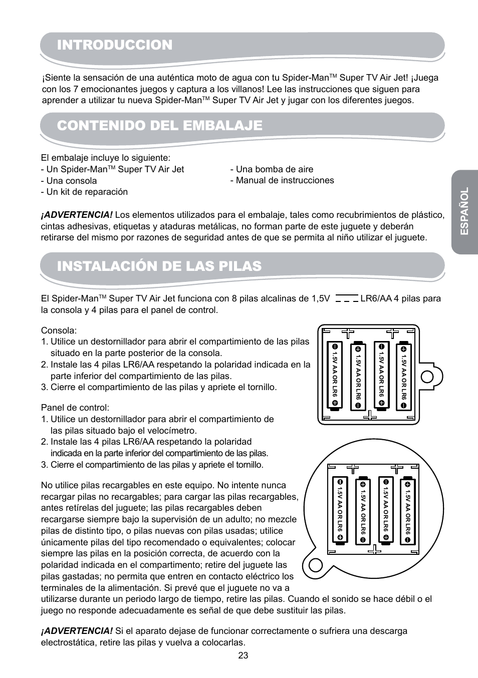 Lexibook JG6000SP User Manual | Page 23 / 86