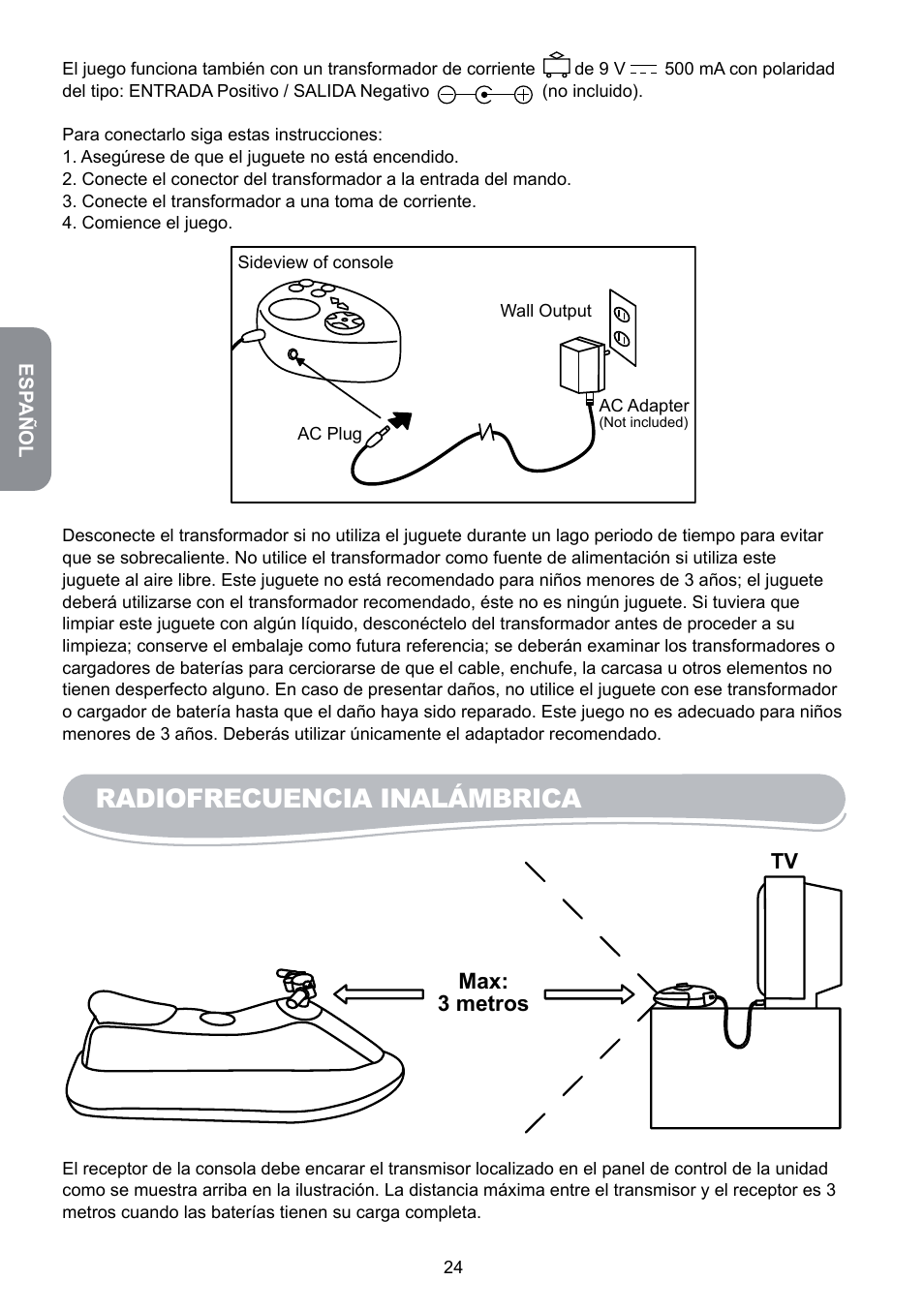 Radiofrecuencia inalámbrica | Lexibook JG6000SP User Manual | Page 24 / 86