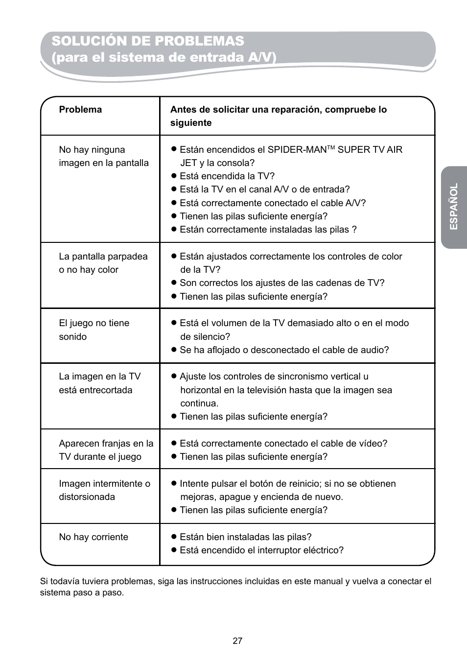 Lexibook JG6000SP User Manual | Page 27 / 86