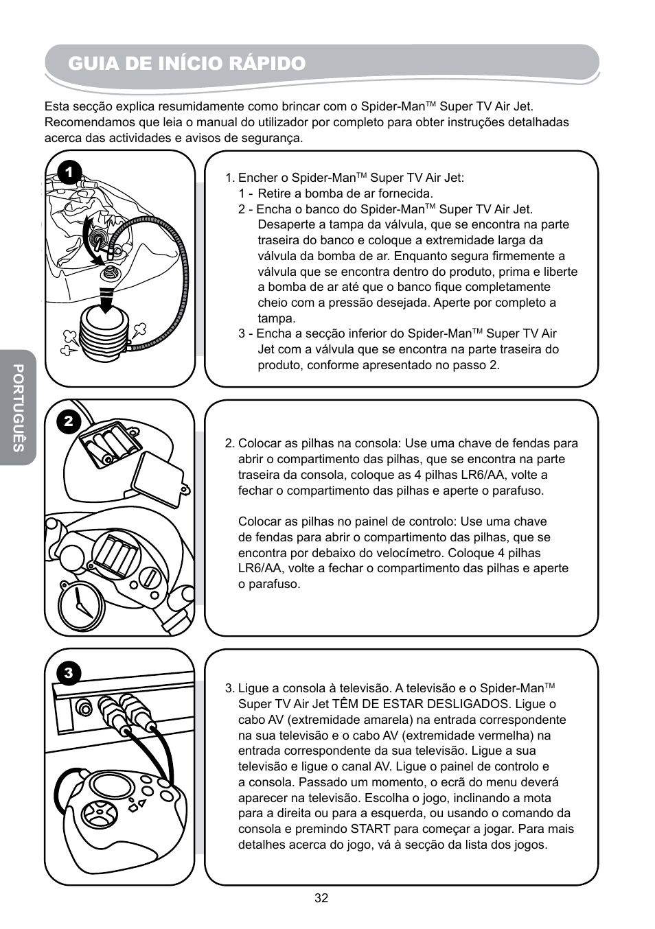 Guia de início rápido | Lexibook JG6000SP User Manual | Page 32 / 86