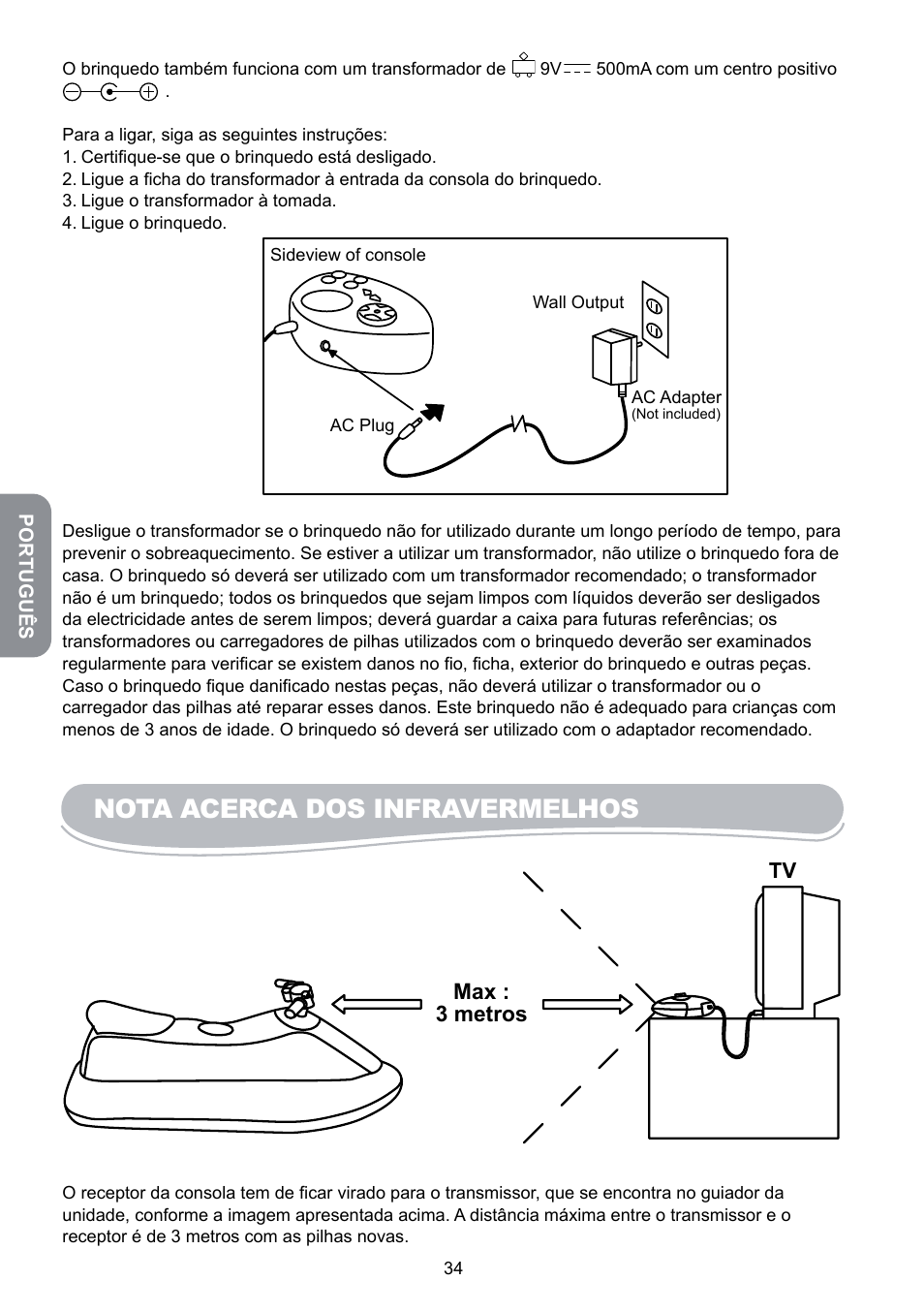 Nota acerca dos infravermelhos | Lexibook JG6000SP User Manual | Page 34 / 86