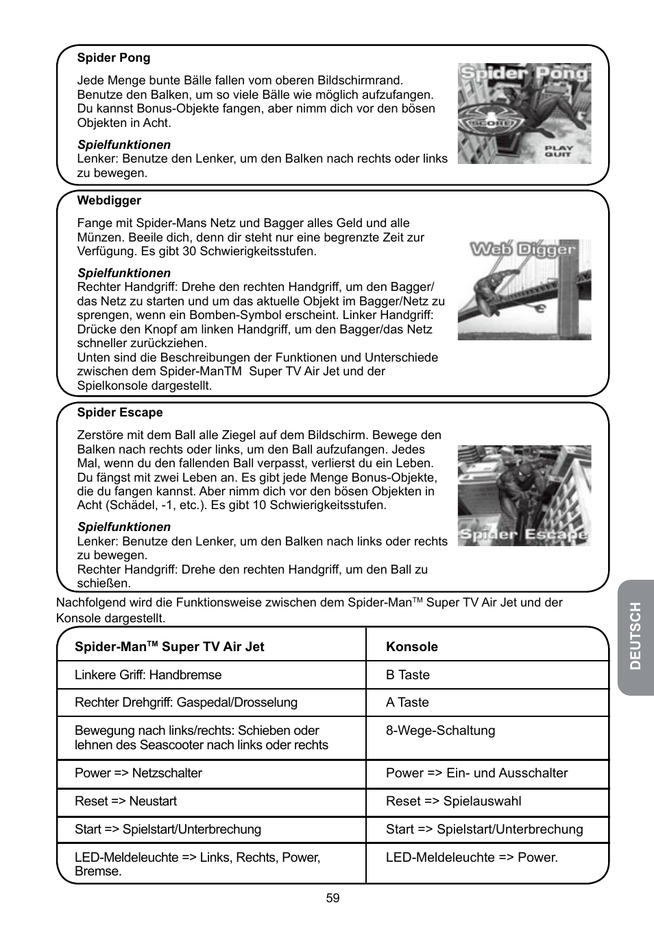 Lexibook JG6000SP User Manual | Page 59 / 86