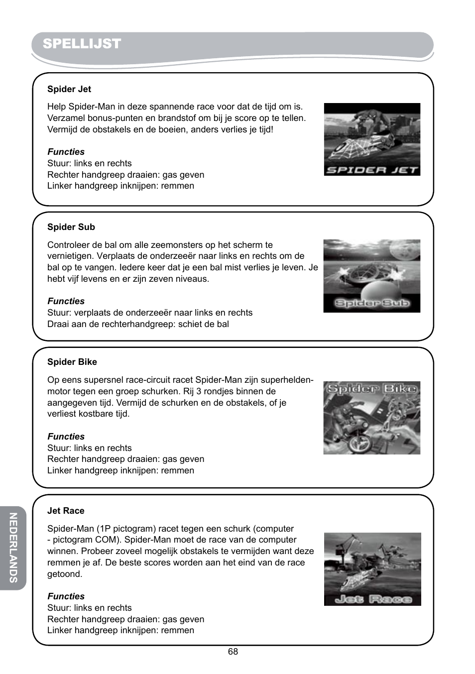 Spellijst | Lexibook JG6000SP User Manual | Page 68 / 86