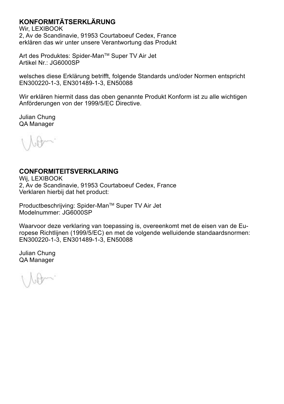 Lexibook JG6000SP User Manual | Page 84 / 86