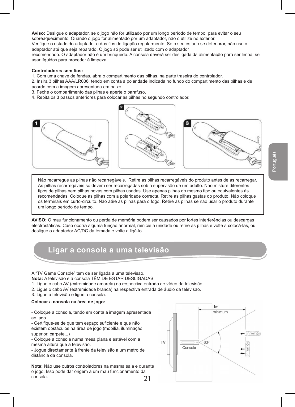 Ligar a consola a uma televisão | Lexibook JG7400 User Manual | Page 21 / 42
