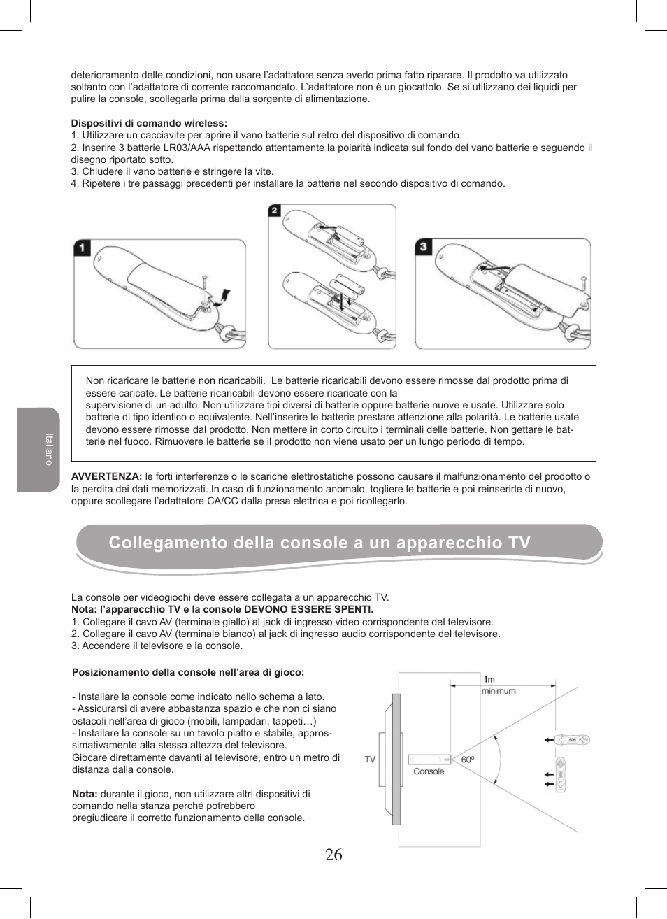 Collegamento della console a un apparecchio tv | Lexibook JG7400 User Manual | Page 26 / 42