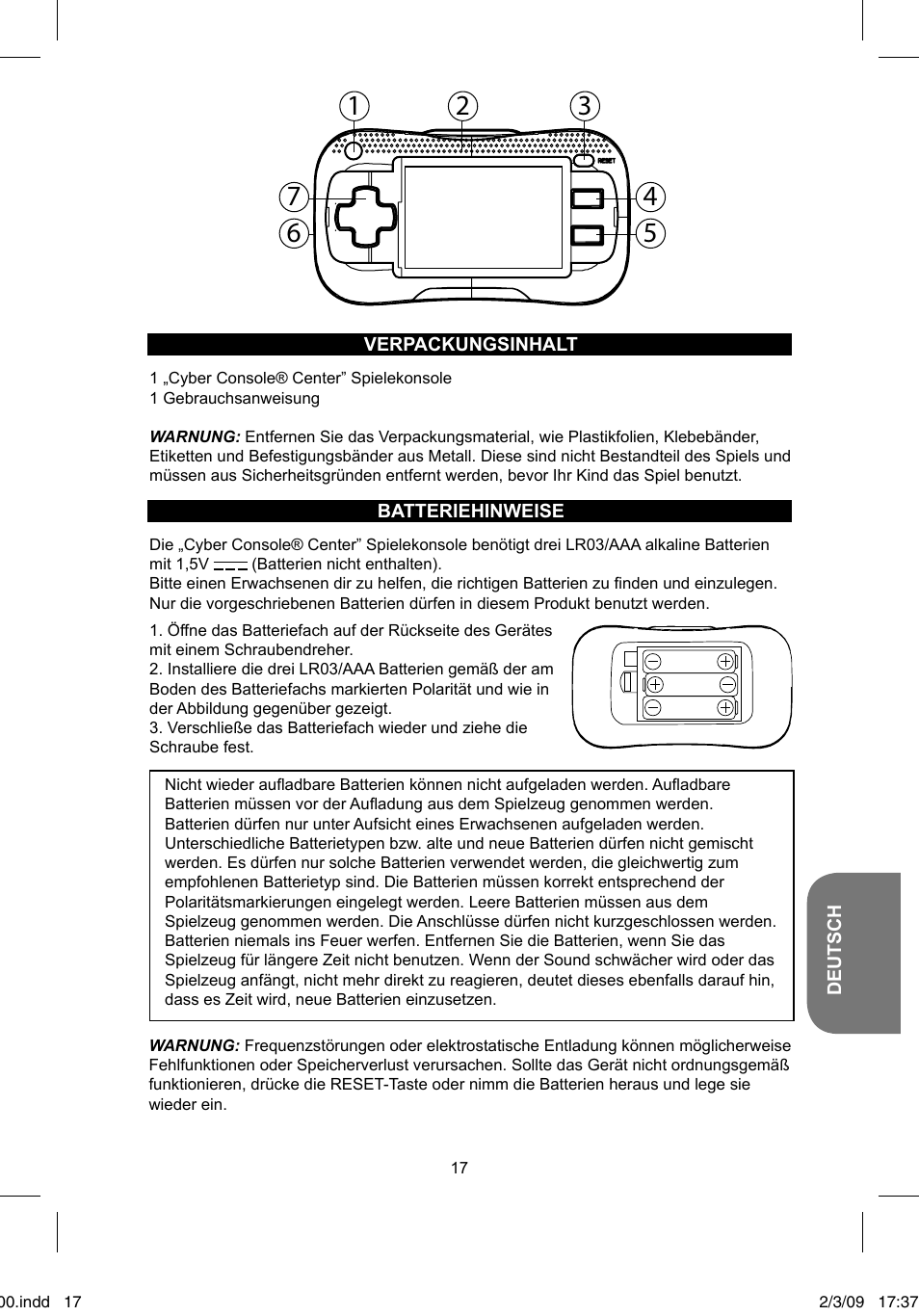 Lexibook JL2000 User Manual | Page 17 / 25