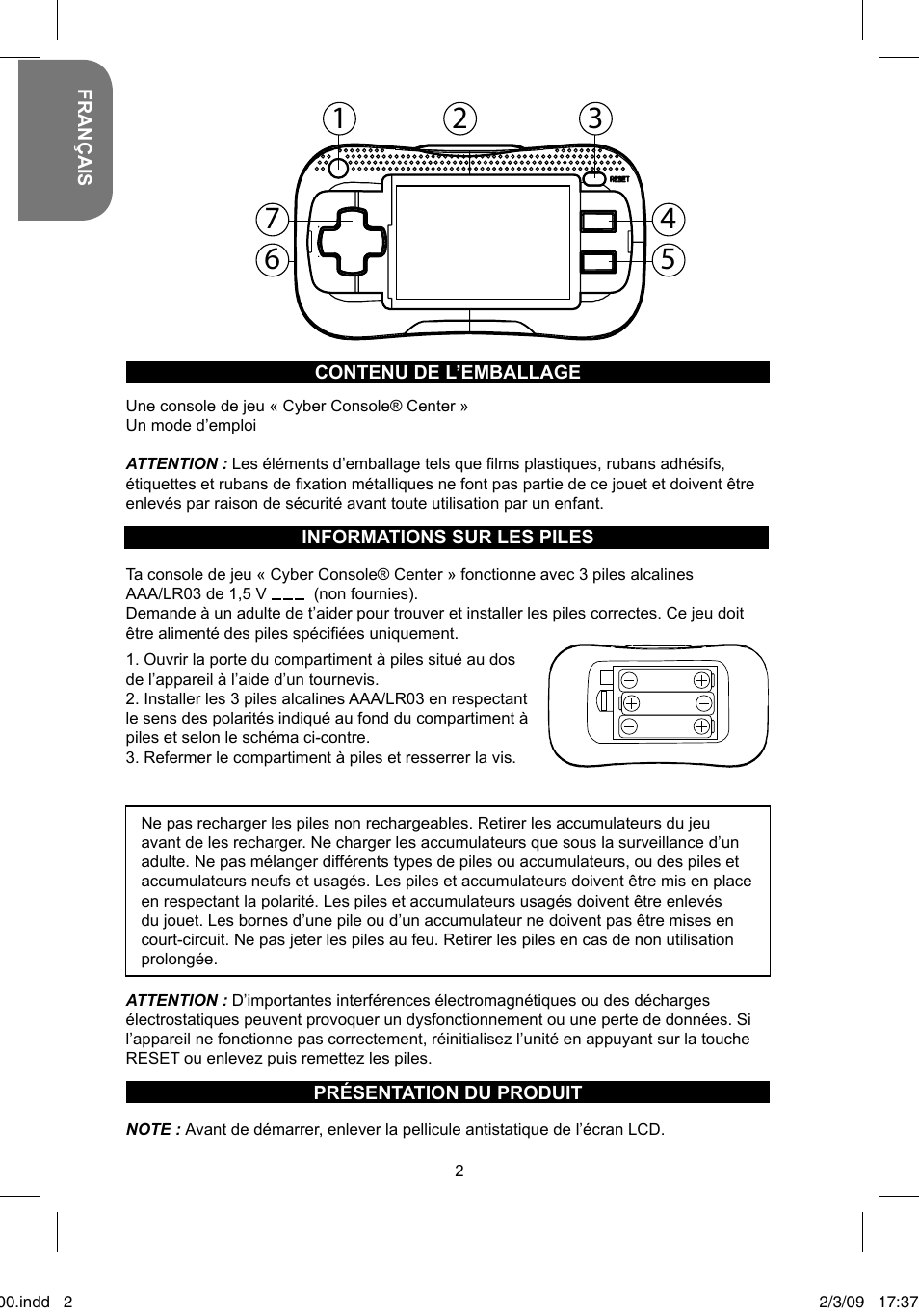 Lexibook JL2000 User Manual | Page 2 / 25