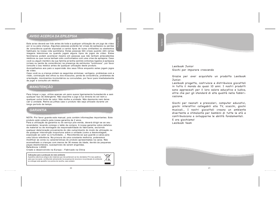 Lexibook LG500 User Manual | Page 11 / 19