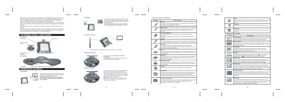 My drawing studio » leren kennen, Voorbereiding en gebruik | Lexibook IG200 User Manual | Page 10 / 12