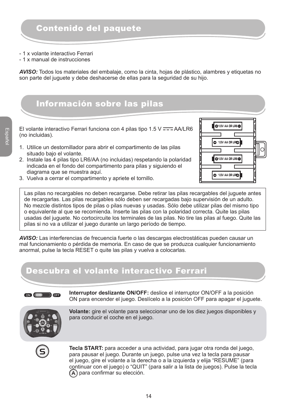 Lexibook IG750FE User Manual | Page 14 / 44