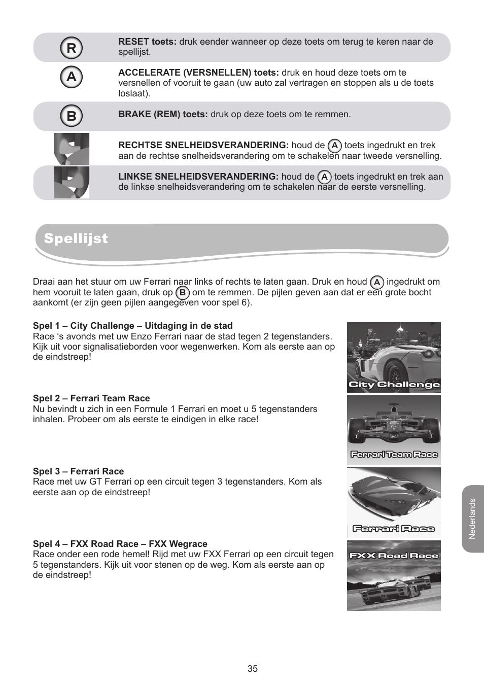 Spellijst r a b | Lexibook IG750FE User Manual | Page 35 / 44