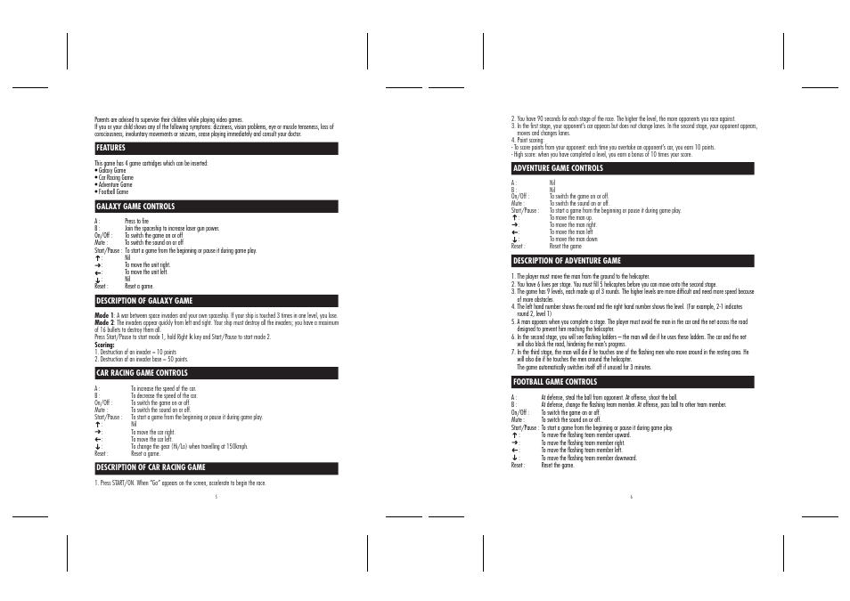 Lexibook JG1021 User Manual | Page 4 / 15