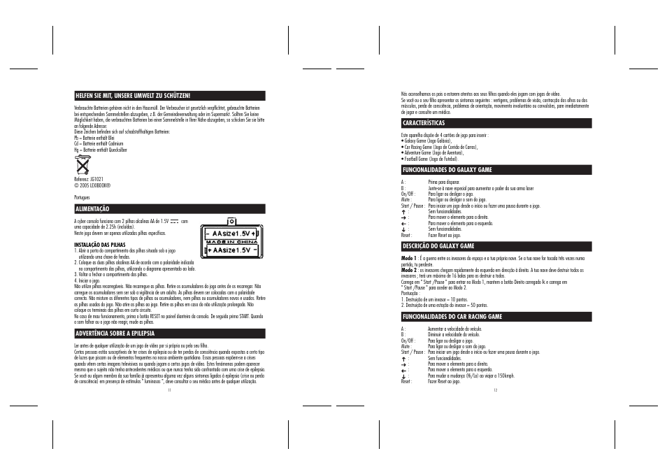 Lexibook JG1021 User Manual | Page 7 / 15