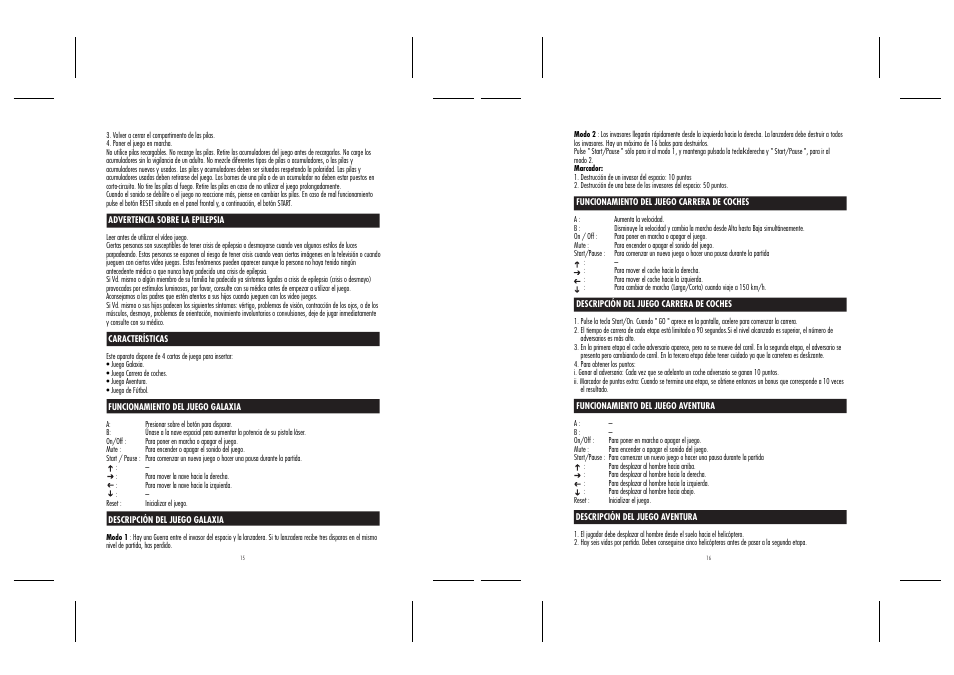 Lexibook JG1021 User Manual | Page 9 / 15