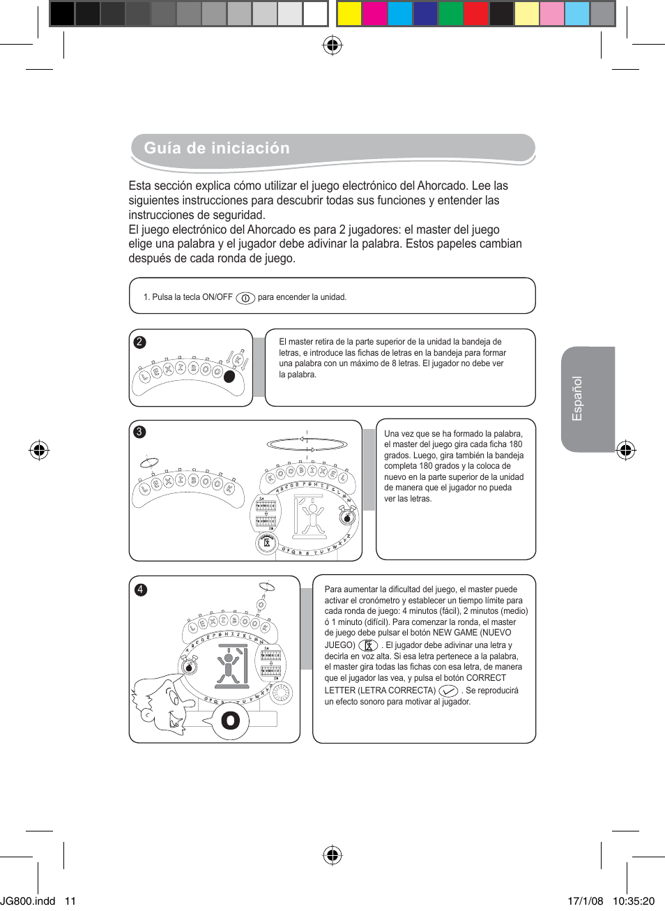 Guía de iniciación | Lexibook JG800 User Manual | Page 11 / 36