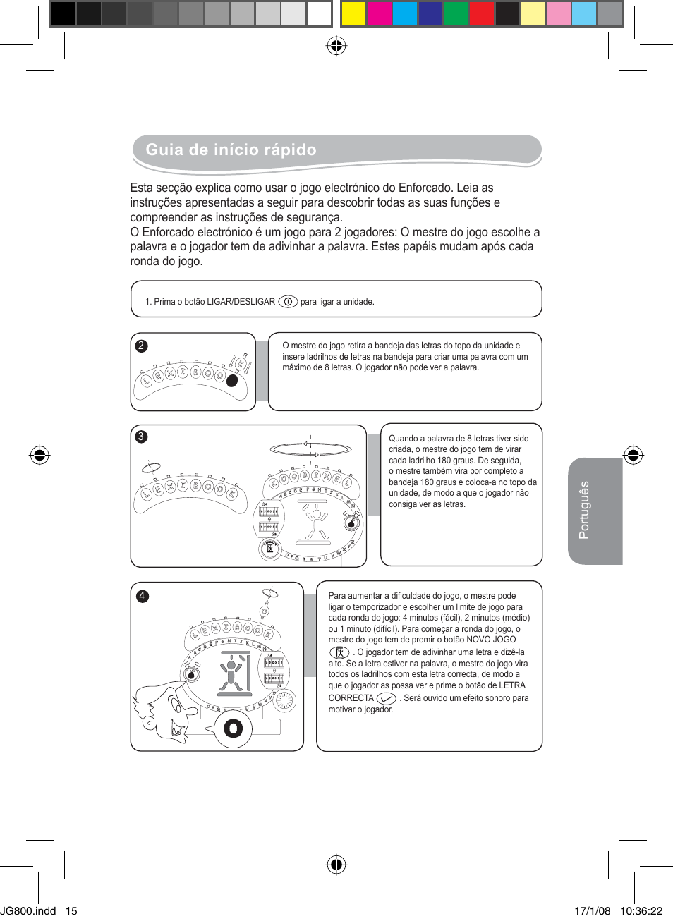 Guia de início rápido | Lexibook JG800 User Manual | Page 15 / 36