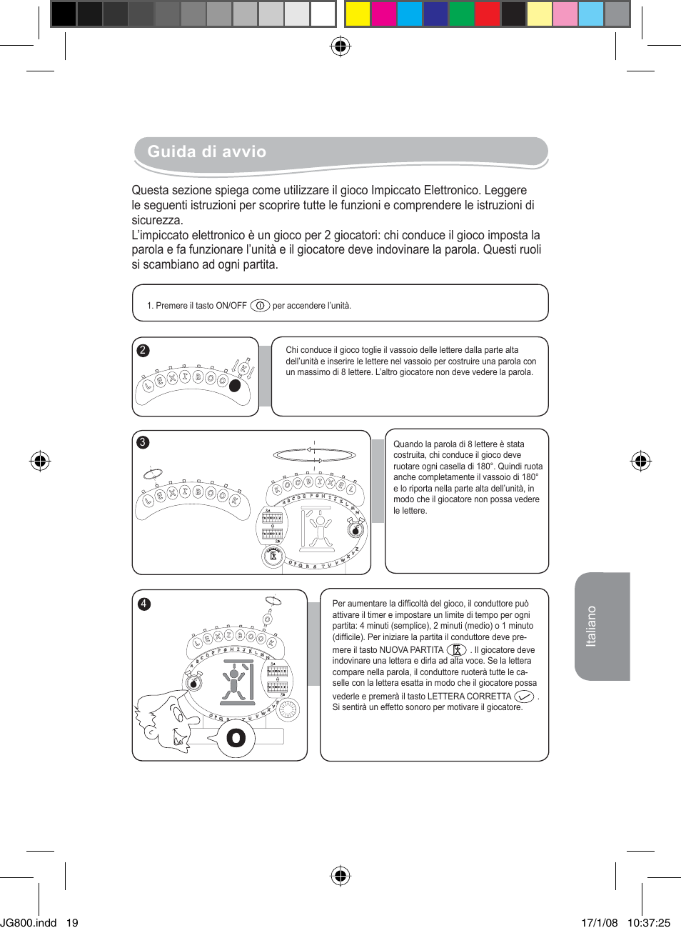 Guida di avvio | Lexibook JG800 User Manual | Page 19 / 36