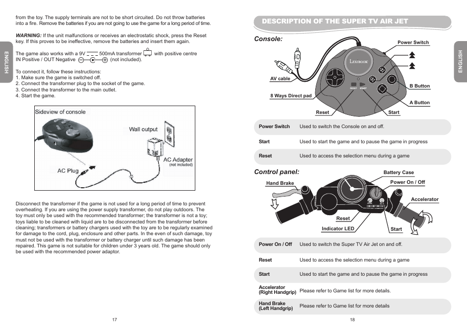 Lexibook JG6000 User Manual | Page 10 / 52