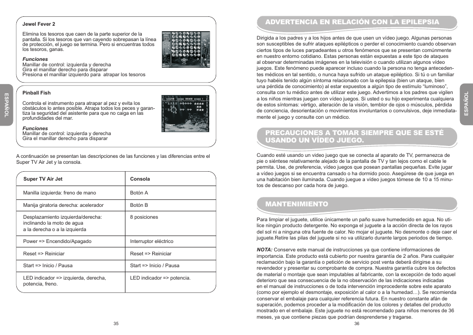 Lexibook JG6000 User Manual | Page 19 / 52