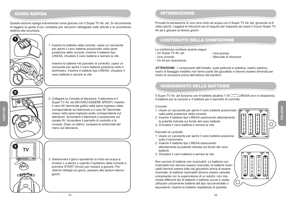 Guida rapida, Introduzione, Contenuto della confezione | Inserimento delle batterie | Lexibook JG6000 User Manual | Page 27 / 52