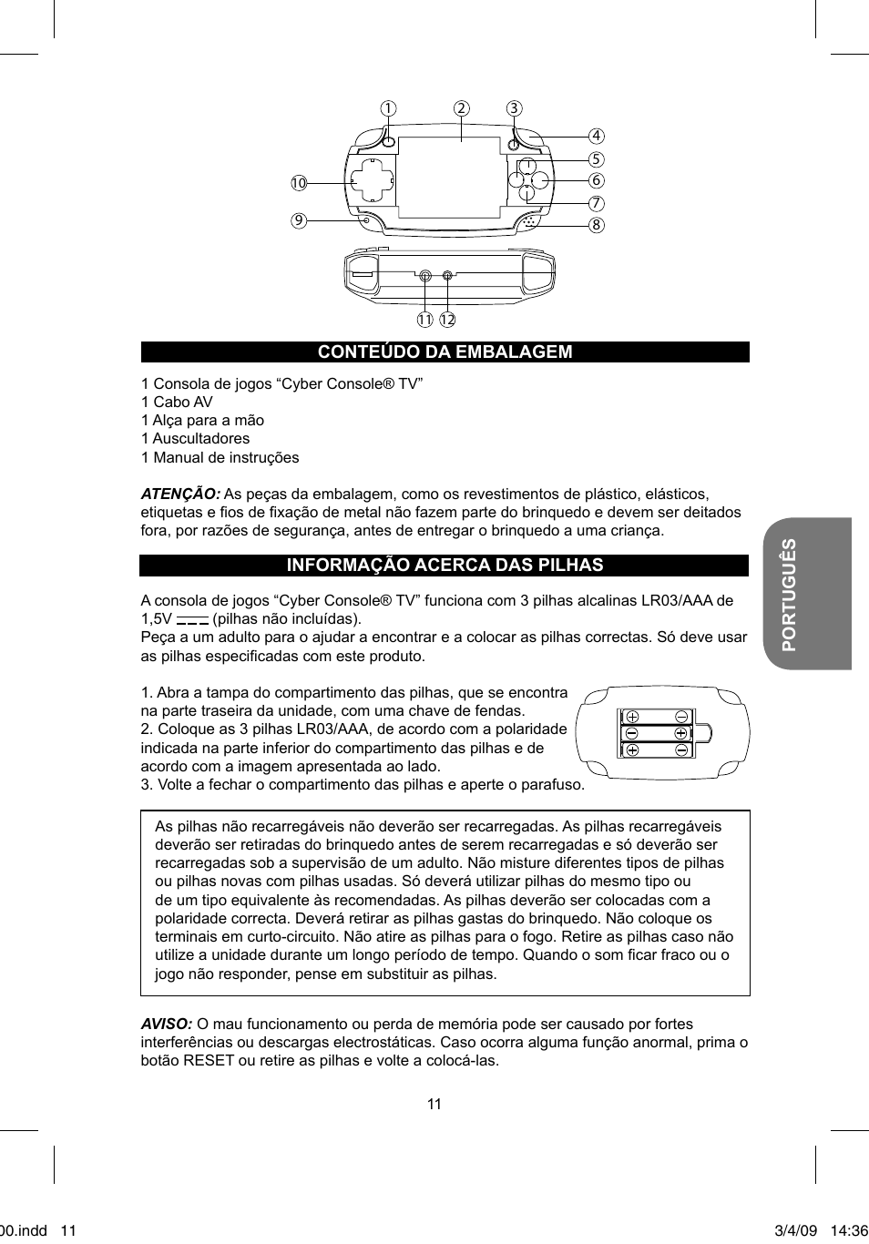 Lexibook JL2200 User Manual | Page 11 / 26