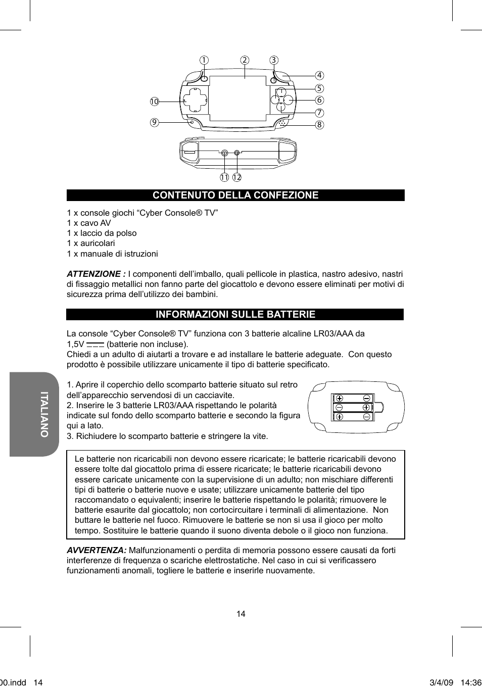 Lexibook JL2200 User Manual | Page 14 / 26