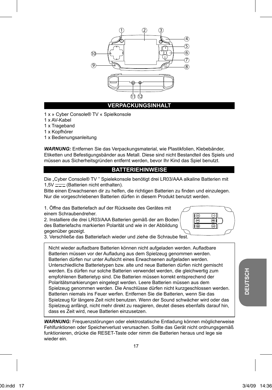 Lexibook JL2200 User Manual | Page 17 / 26