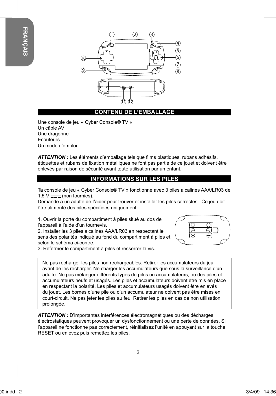 Lexibook JL2200 User Manual | Page 2 / 26