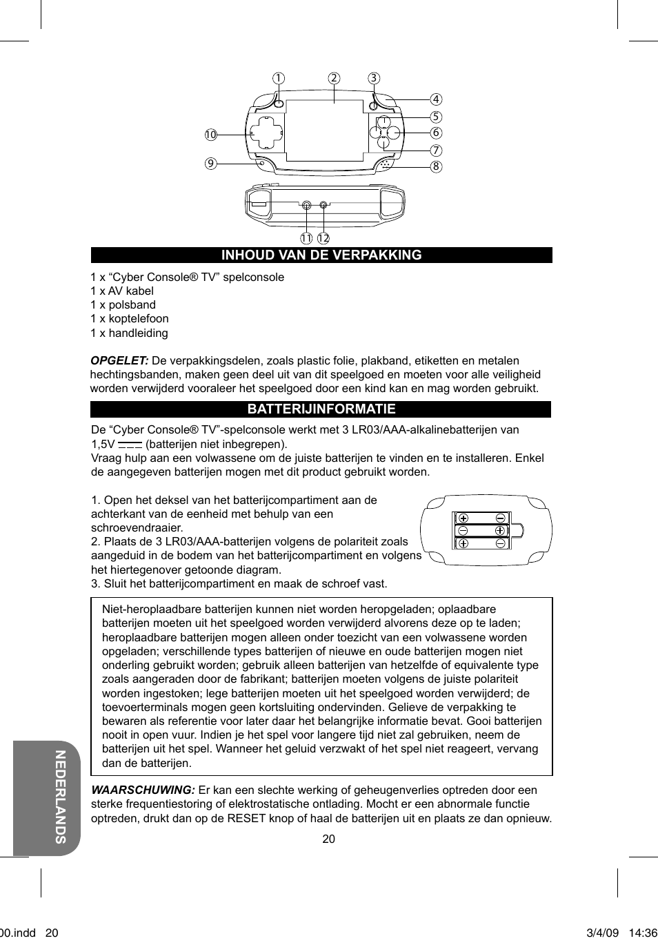 Lexibook JL2200 User Manual | Page 20 / 26