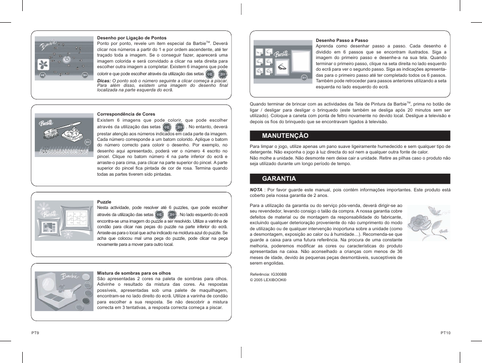 39_40.pdf, Manutenção, Garantia | Lexibook IG300BB User Manual | Page 21 / 42